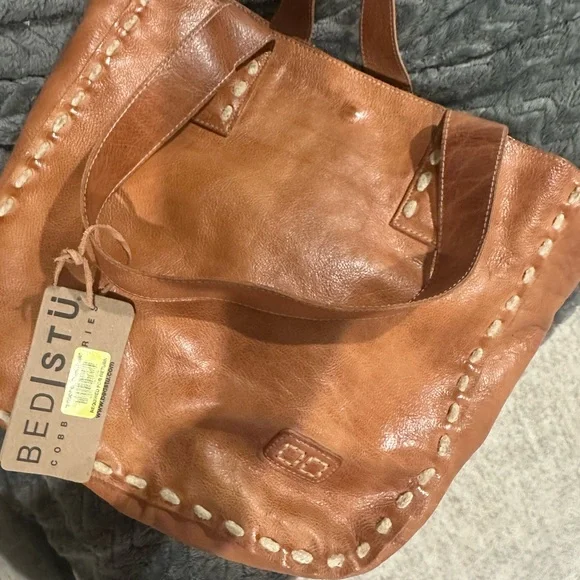 Bed Stu Brown Leather Shoulder Bag - Picture 5 of 6